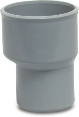 Repair socket PVC-U KOMO glue socket x insert (in pipe) grey