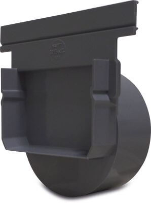 Side / end piece PVC-U glue spigot grey