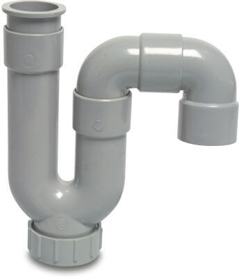 Siphon PVC glue socket grey P+S