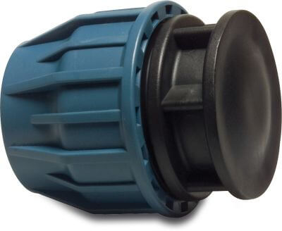 Jason Cap PP DVGW/KIWA/WRAS/SVGW 16bar compression black/blue
