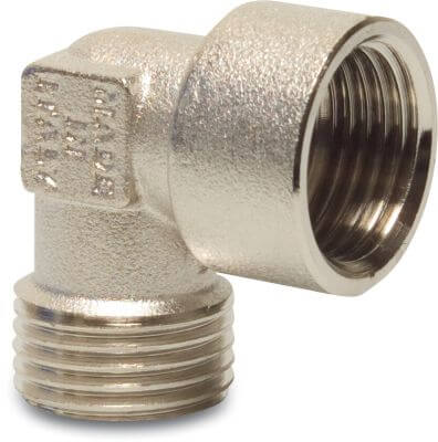 Multi-Fit Elbow 90° brass KIWA 20 bar male thread x female thread