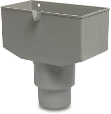 Gutter hopper PVC-U grey T1
