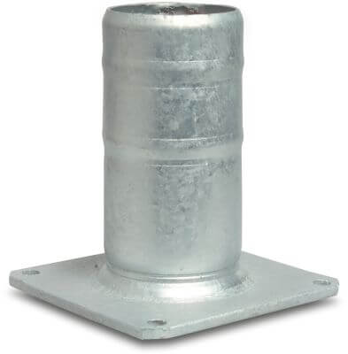 Flange adaptor steel square flange x hose tail
