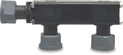 Manifold PA glass fibre reinforced 10bar female thread black