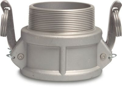 Quick coupler aluminium female part Camlock x male thread type Camlock B