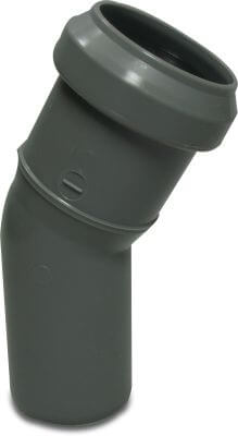 Drainage bend 30° PP spigot x ring seal grey