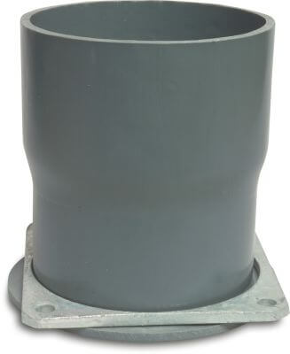 Adaptor socket PVC/steel square flange x glue socket