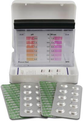 Pool-I.D. Pooltester for the measurement of pH- and Chlorine or pH- and Bromine values