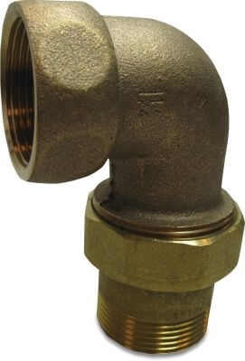 Nr. 98 Elbow coupler 90° bronze 25bar female thread x male thread conical
