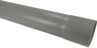 Drainage pipe PVC-U glue socket x plain grey