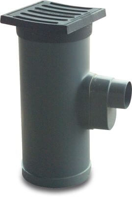 Street drain PVC-U spigot grey