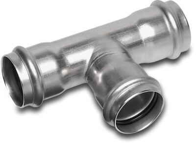 Bonfix T-piece 90° stainless steel 316L KIWA press