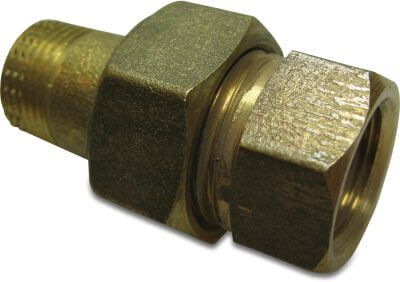 Nr. 341 Union coupler bronze female thread x male thread conical