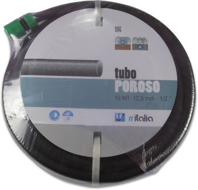 Soaker hose rubber reinforced with nylon female click black