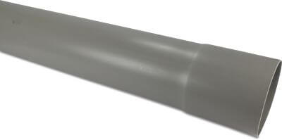 Rain water collection pipe PVC-U glue socket x plain grey