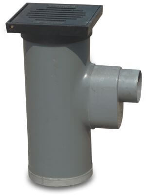 Drain for tiled path PVC-U spigot grey