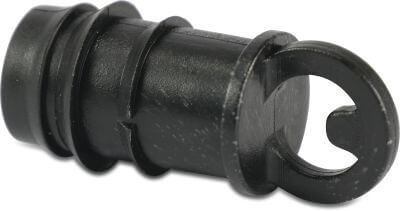 Plug POM 4 bar barbed black