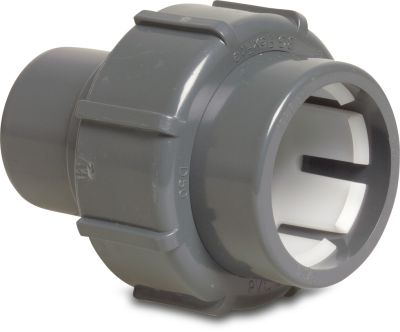 Adaptor socket PVC-U 4bar compression x glue spigot grey