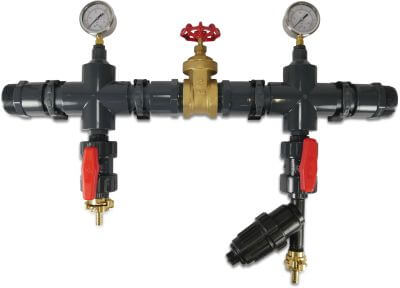 Fertiliser by-pass unit PVC-U male thread
