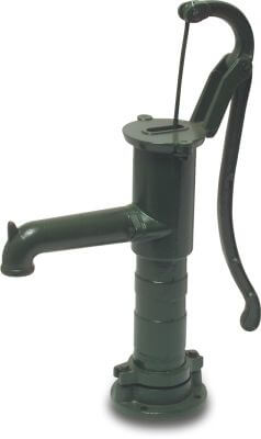 Hand pump cast iron female thread green standard flange round