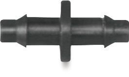 NaanDan Connector plastic barbed black
