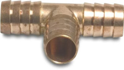Profec Hose tail T-piece 90° brass 30bar hose tail