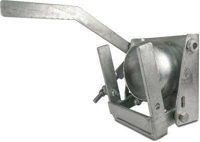 Quick coupler adaptor steel male part Bauer x square flange type Bauer short