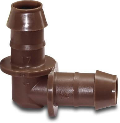 Rain Bird Elbow plastic 3,5 bar barbed brown type XFF17