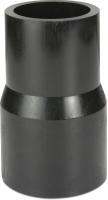 VDL Concentric reducer PE100 DVGW/KIWA spigot black