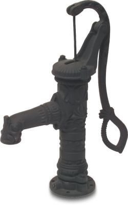 Hand pump cast iron female thread black nostalgic round flange