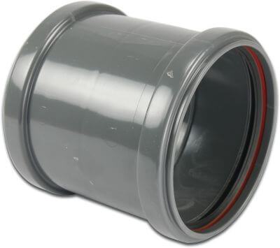 Drainage socket PVC-U KOMO/BENOR ring seal grey