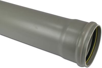 Drainage pipe PVC-U ring seal x plain grey