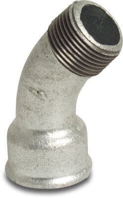 Profec Nr. 40 Bend 45° cast iron DVGW 25bar female thread x male thread