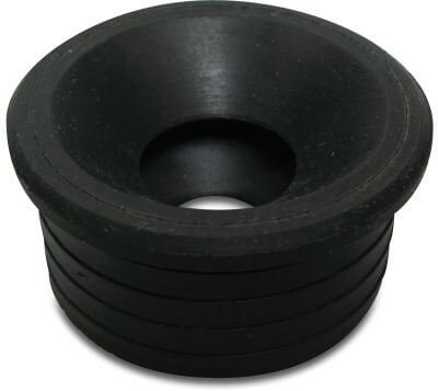 Drainage repair socket rubber reinforced with nylon spigot x siphon seal black