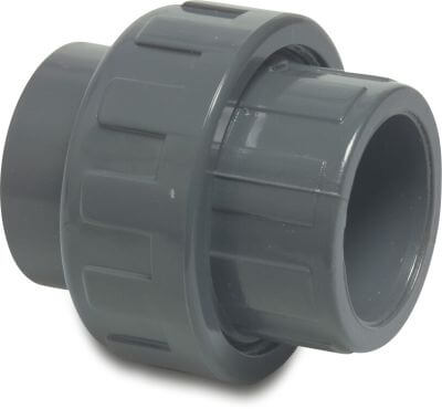 Profec Union coupler PVC-U imperial glue socket grey