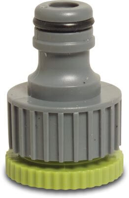 Flotide Click connector PVC-U female thread x male click grey/green