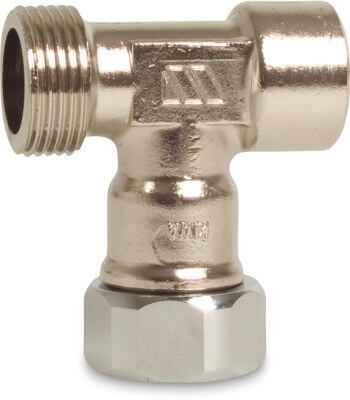 Water hammer arrestor brass KIWA female thread x female threaded nut x male thread