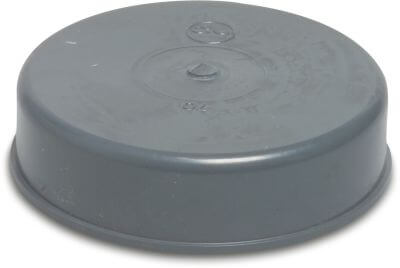 Cap PVC-U glue socket grey