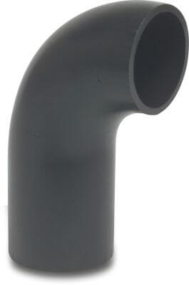 Bend 90° PE80 5 bar welding spigot black type long
