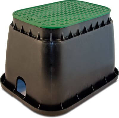 Rain Valve box rectangular PP black/green