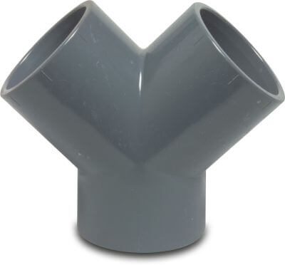Profec Y-piece PVC-U 10 bar glue socket grey