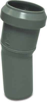 Drainage bend 15° PP spigot x ring seal grey