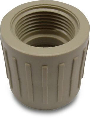 Socket PP 10bar female thread beige