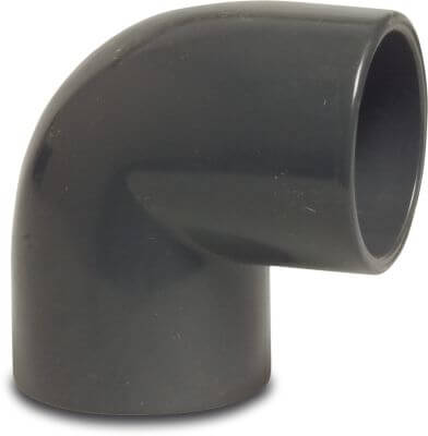 Elbow 90° PVC-U glue socket grey