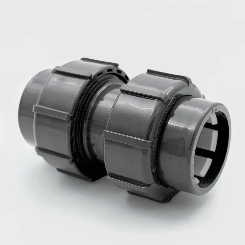 Socket PVC-U 63 mm compression 4bar grey