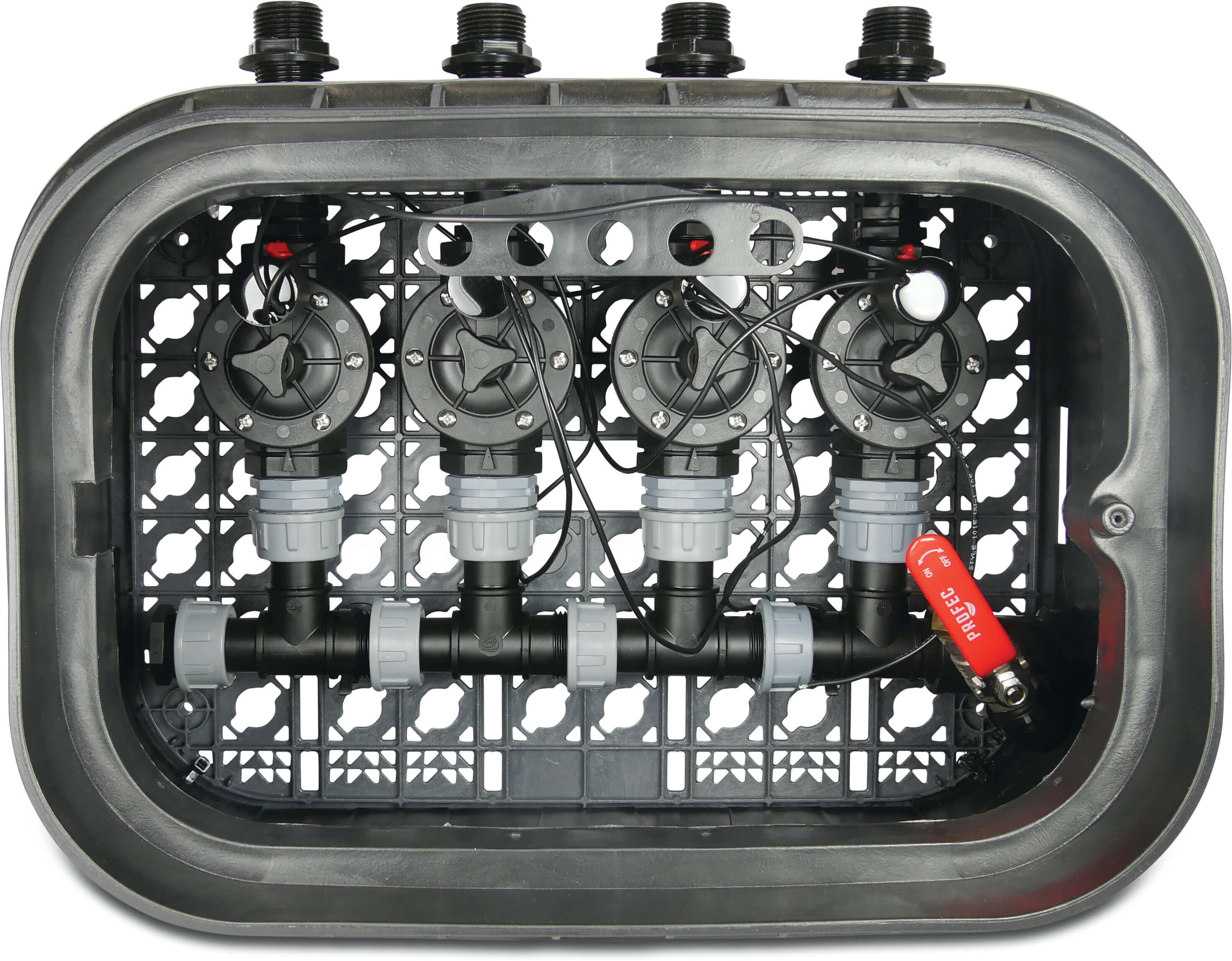 Regard de vannes rectangulaire HDPE filetage mâle vert