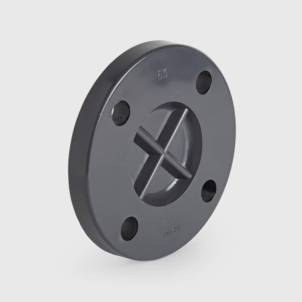 VDL Blindflens PVC-U 140 mm DN125 grijs PN10 type A