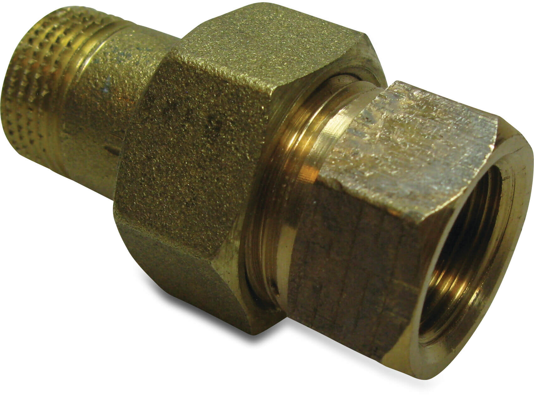 Union coupler bronze 3/4" female thread x male thread 16bar type flat