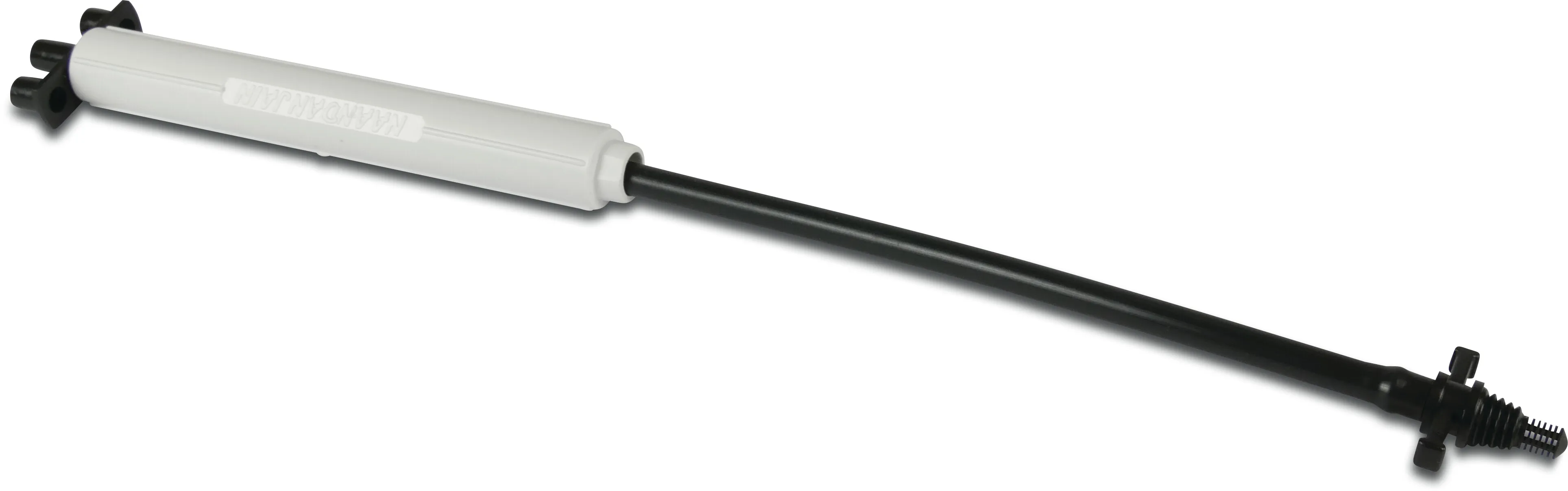 NaanDan Verlengstuk met stabilisator kunststof 3/8WW taper M x buitendraad 60cm zwart/wit