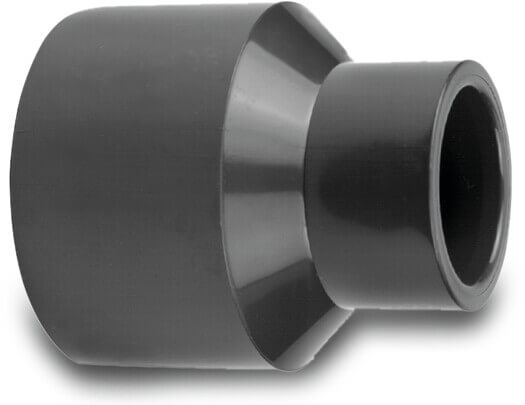 VDL Reducer socket PVC-U 40 mm x 32 mm x 16 mm glue spigot x glue socket x glue socket 16bar grey
